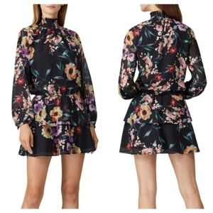 Yumi‎ Kim Class Act Dress in Lake Side Black size XS Long Sleeve Floral Mini